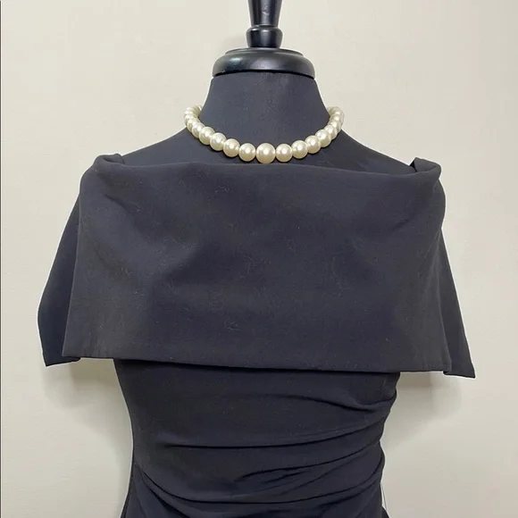 Vince Camuto Black Knee-Length Sheath Dress Size 8 - Picture 2 of 13